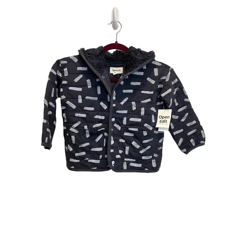 Open Edit Girl’s Navy Coat